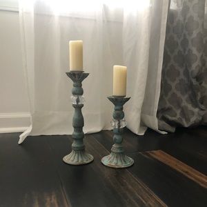 Candle stick holders. Pair. Both come together.